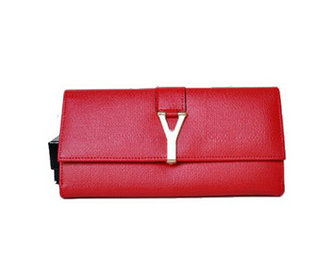 YSL Y line flap wallet 241175 red